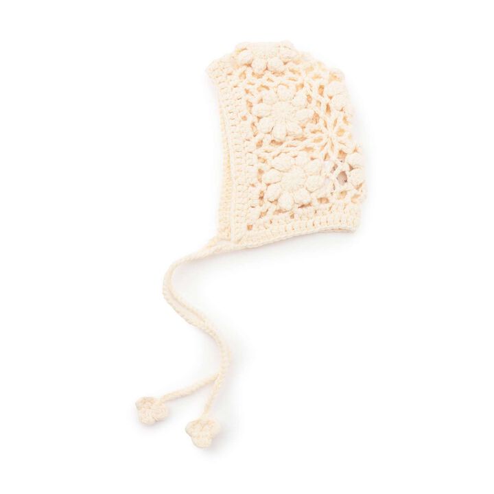 Crochet Bonnet,Mocha tea, medium image number 2