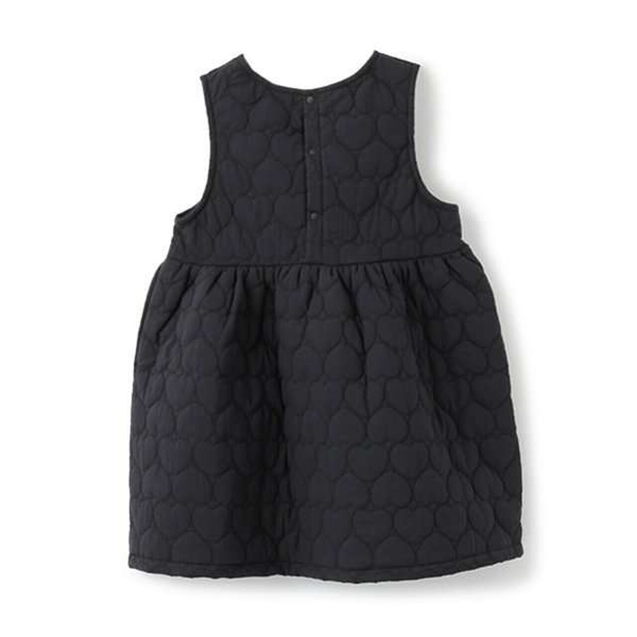Heart Quilted Jumper Skirt,Charcoal gray, large image number 3
