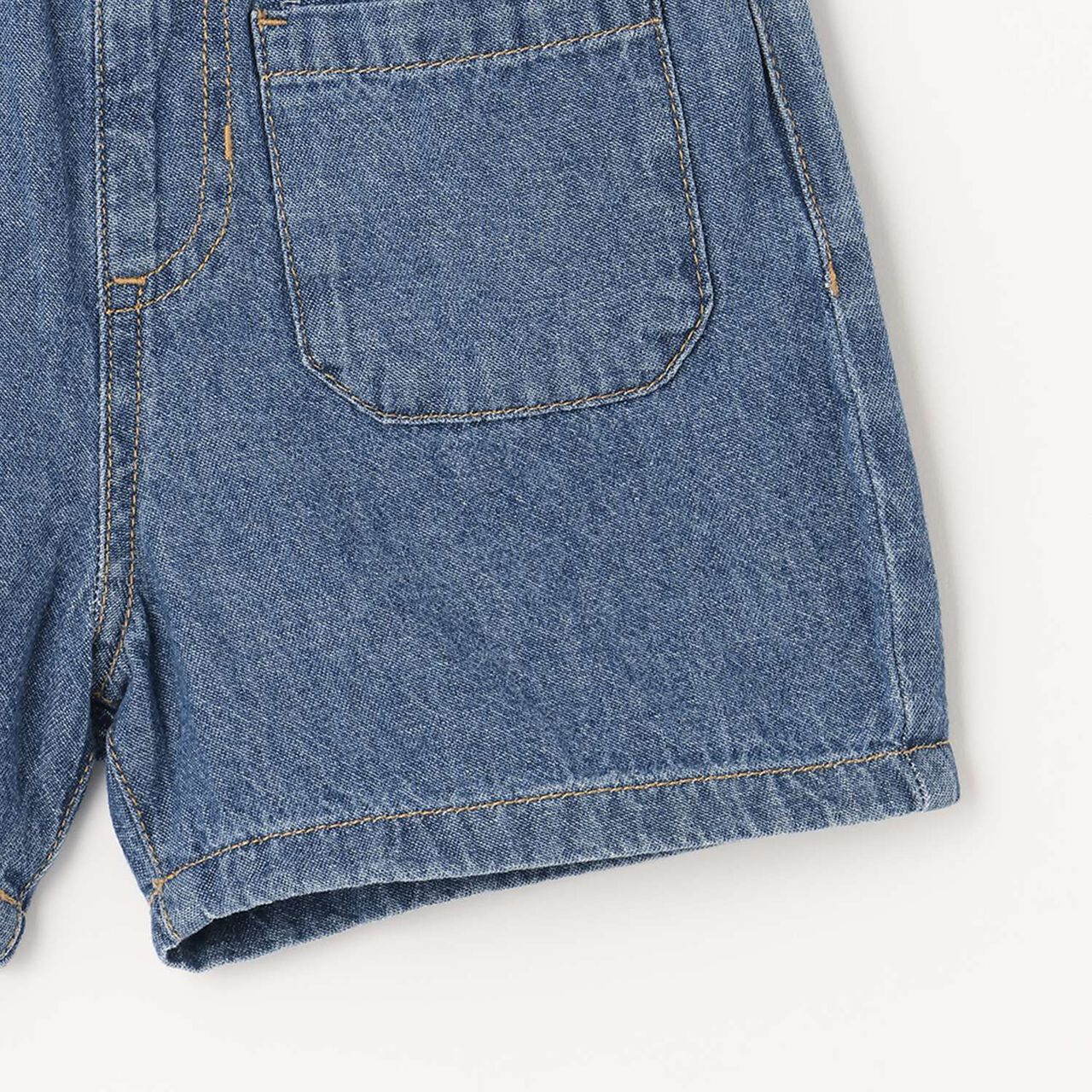 Washed Heart Pocket Shorts,Blue, large image number 10