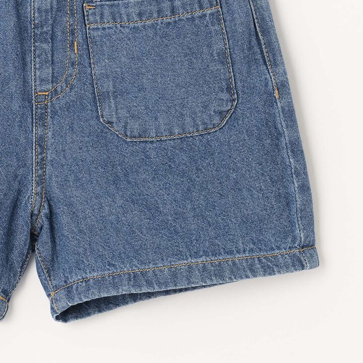 Washed Heart Pocket Shorts,Blue, medium image number 10