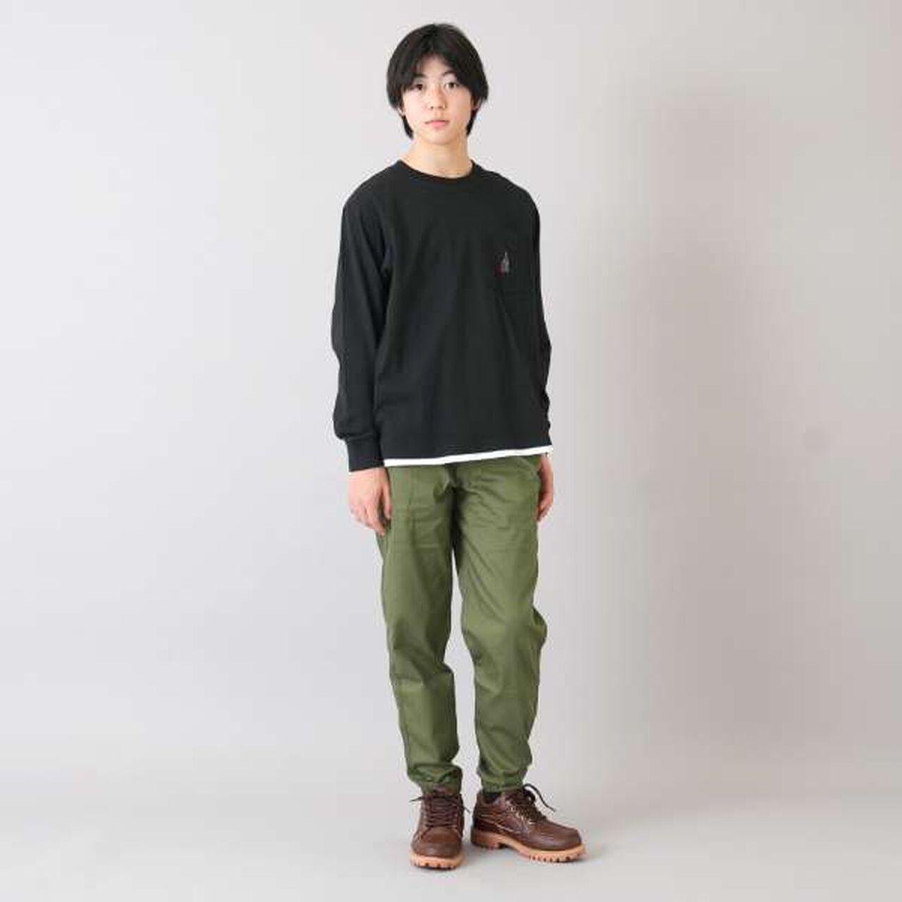 Cotton-Poly Stretch Twill Jogger Pants,Beige, large image number 8