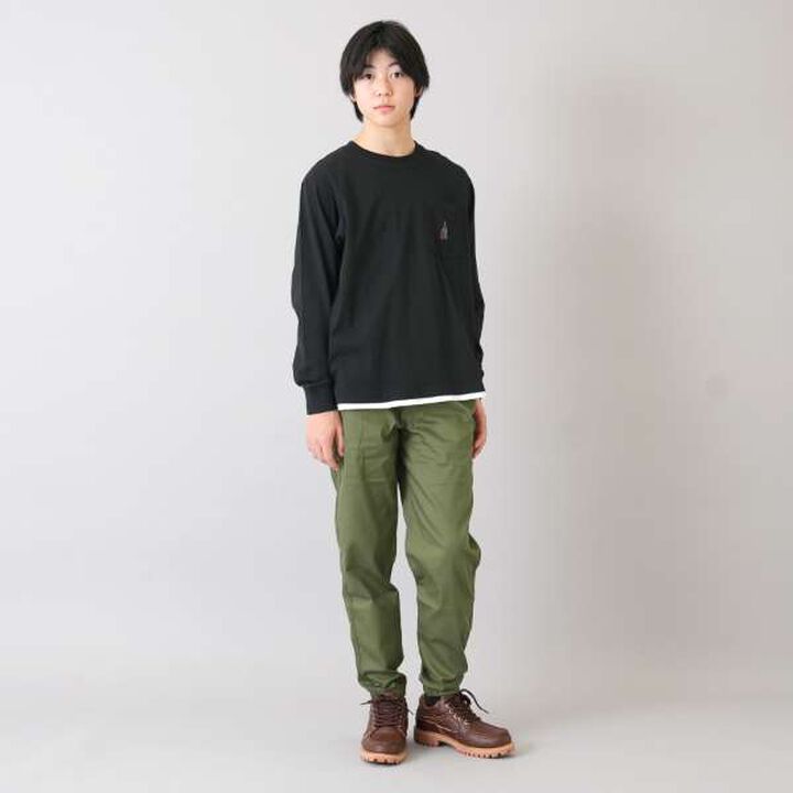 Cotton-Poly Stretch Twill Jogger Pants,Beige, medium image number 8