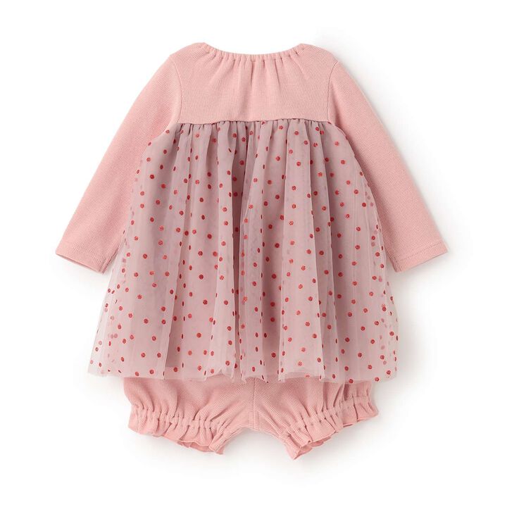 Sparkling Dot Baby Suit,Pearl white, medium image number 1