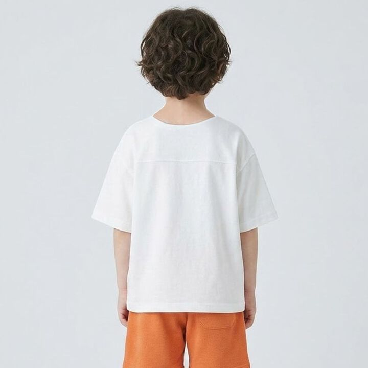 [100% Cotton] Everyday Favorite! Short Sleeve T-Shirts (2-Piece Set) [Kids, Boys & Girls],Milky white, medium image number 32