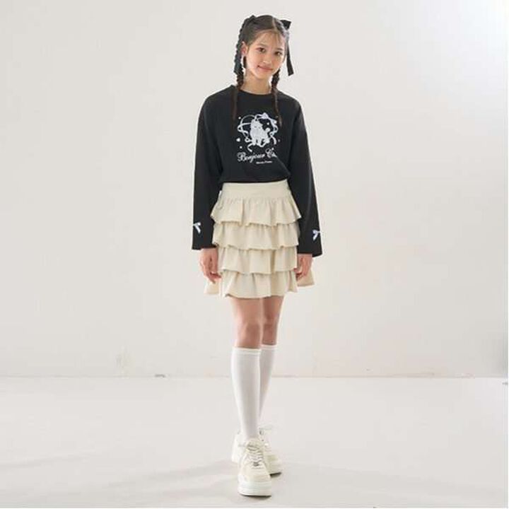 [GOOD PRICE] Bonjour Chaton Long-Sleeve T-Shirt,Black, medium image number 5
