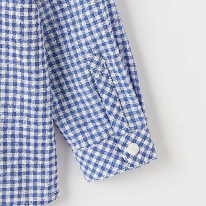 Train Band Collar Long-Sleeve Shirt,Gray, medium image number 4