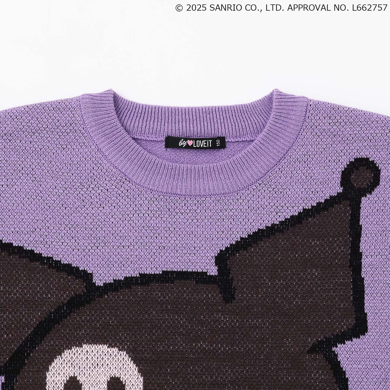 Kuromi Jacquard Knit Pullover,Lavender, large image number 15
