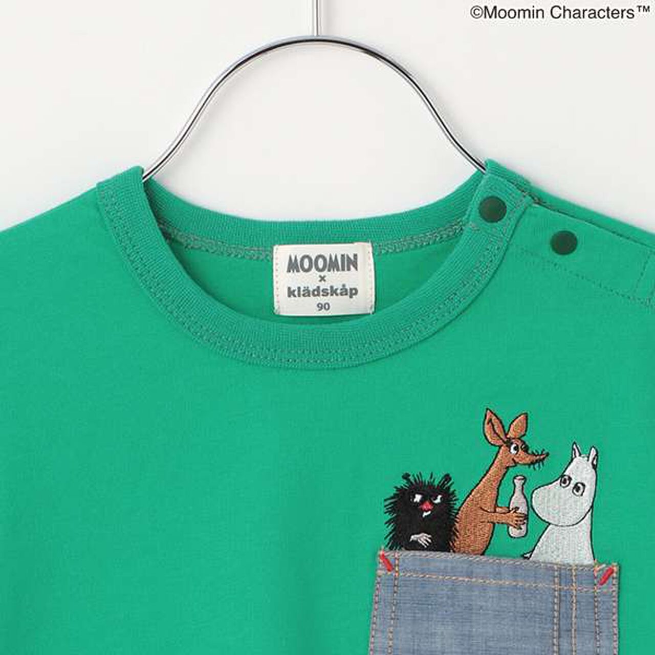 MOOMIN/Chest Pocket Short Sleeve T-Shirt,Green, large image number 10