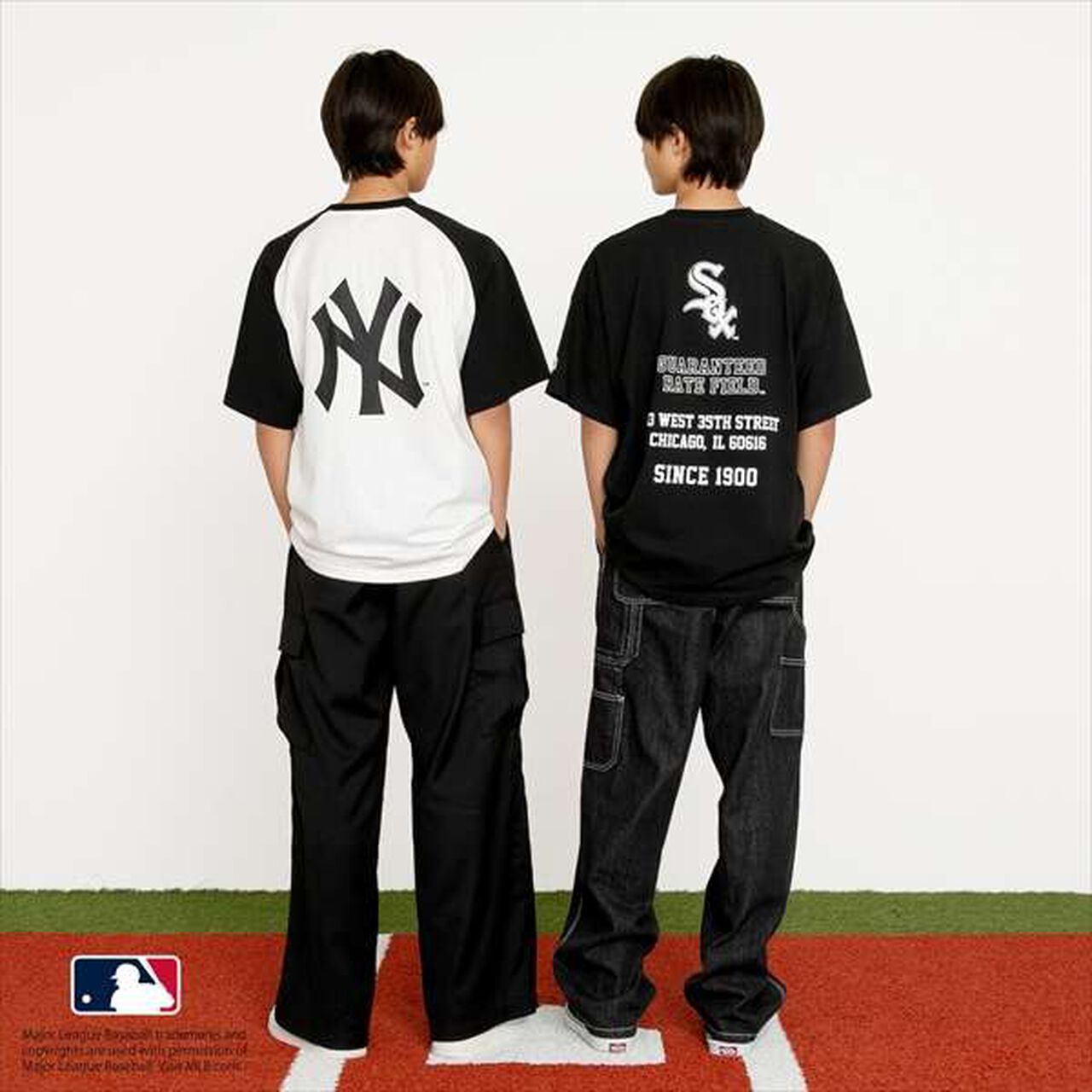 [MLB] Team Logo Print Raglan Short Sleeve T-Shirt,White, large image number 14