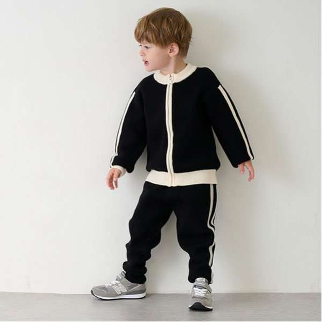 Knit Track Pants,Beige, large image number 17