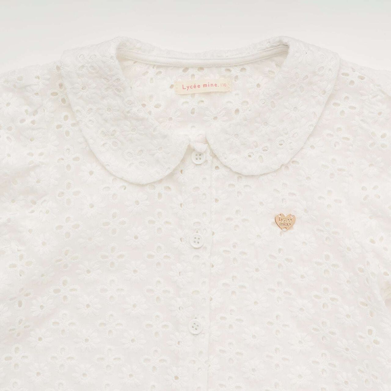 [100% Cotton] Lace Puff Sleeve Blouse for Girls Kids,Black, large image number 4