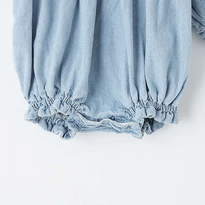 [Miffy] Embroidered Collar Romper,Sax blue, medium image number 13