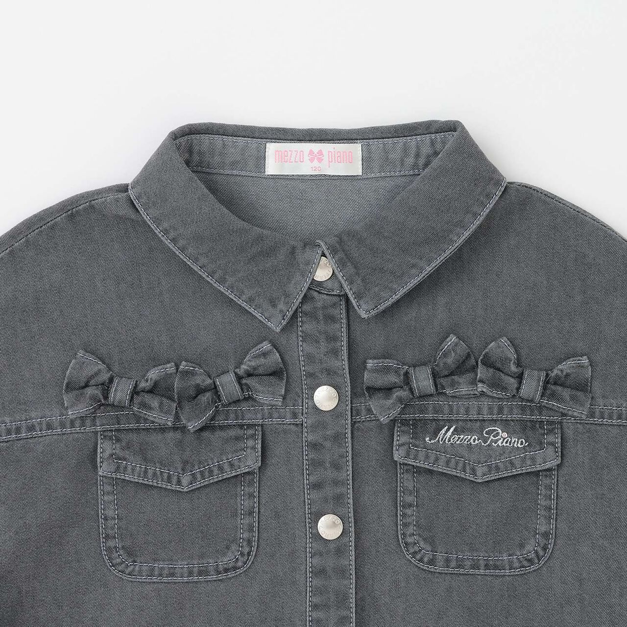 Cool Touch Denim Shirt & T-Shirt Set,Turquoise, large image number 3