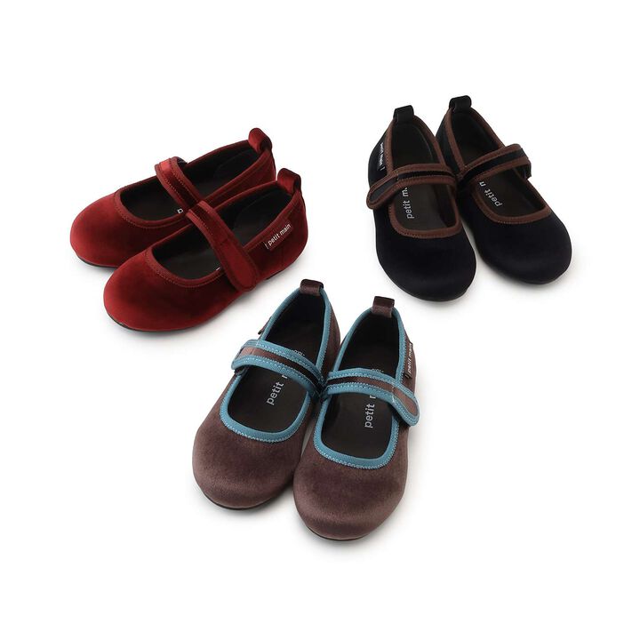 One Strap Velour Shoes,Dark red, medium image number 8