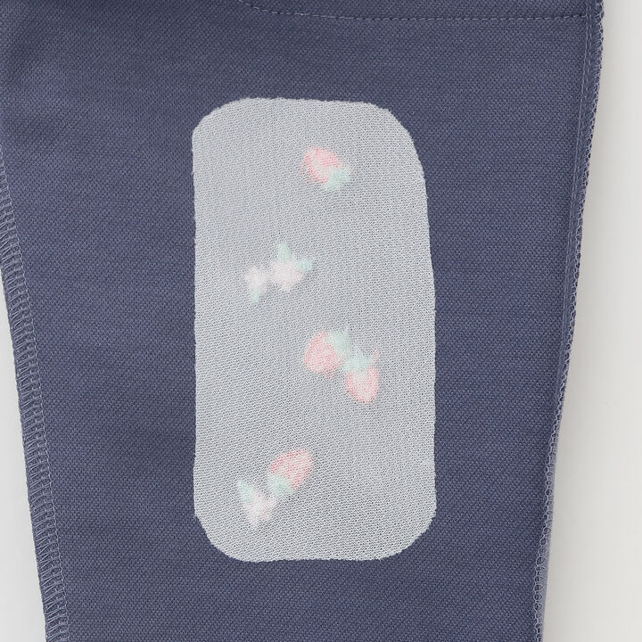 Rabbit Embroidery Cut Leggings,Blue, medium image number 6