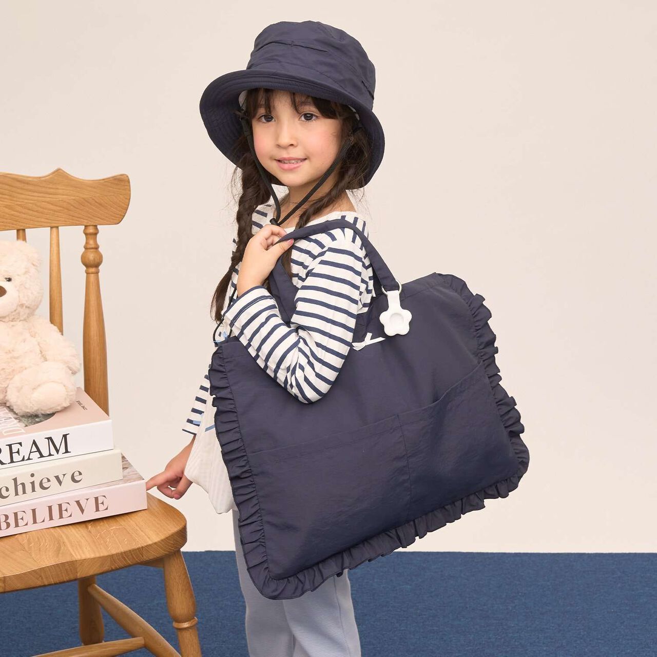 [School-Ready] [Water-Repellent, Anti-Stain, Durable, UV] Frill Lesson Bag with Ribbon,Lavender, large image number 20