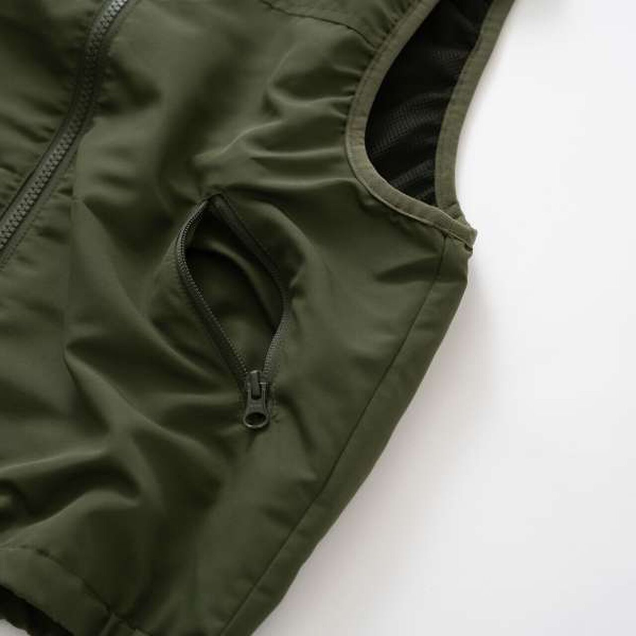 [SKIT0LY] Water-Repellent Zip-Up Vest,Khaki, large image number 5