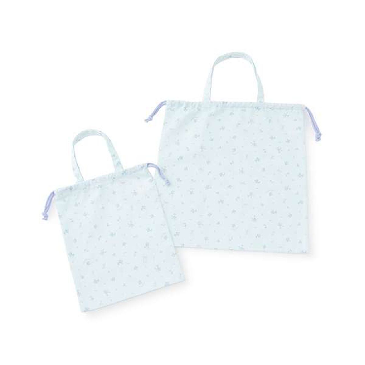 Small Floral Pattern Gym and Lunch Bag Set,Light blue, large image number 0