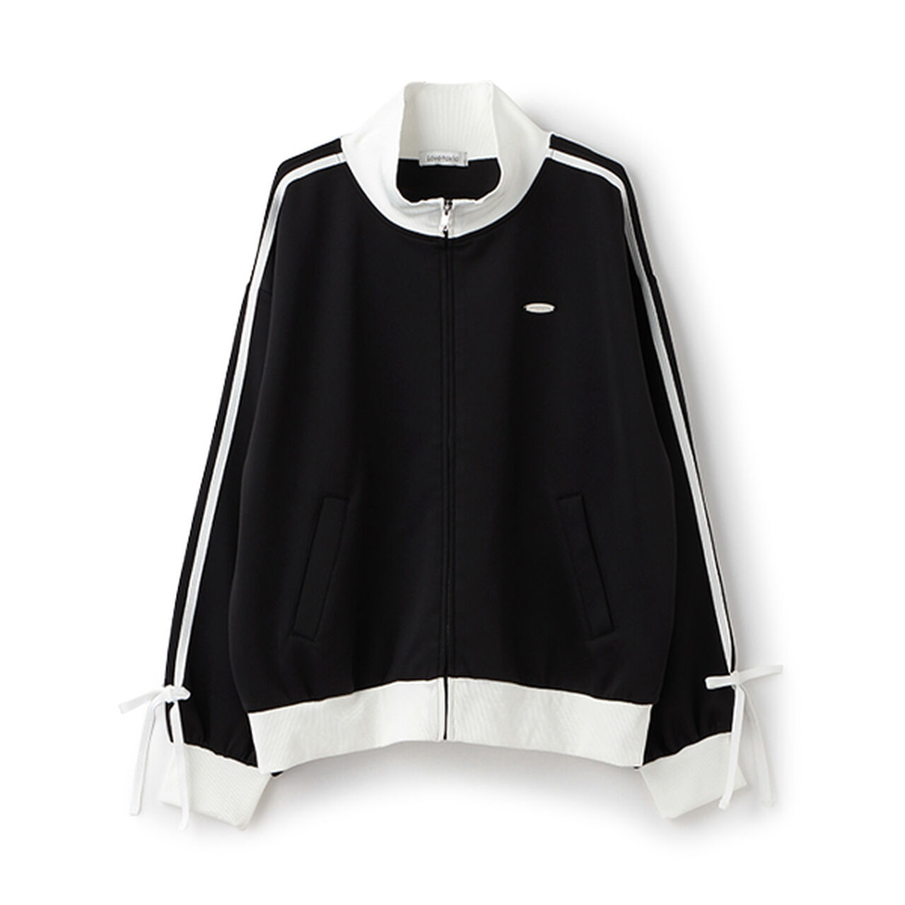 [Lovetoxic &times; PINK-latte Collaboration] Line Ribbon Track Jacket,Off white, large image number 2