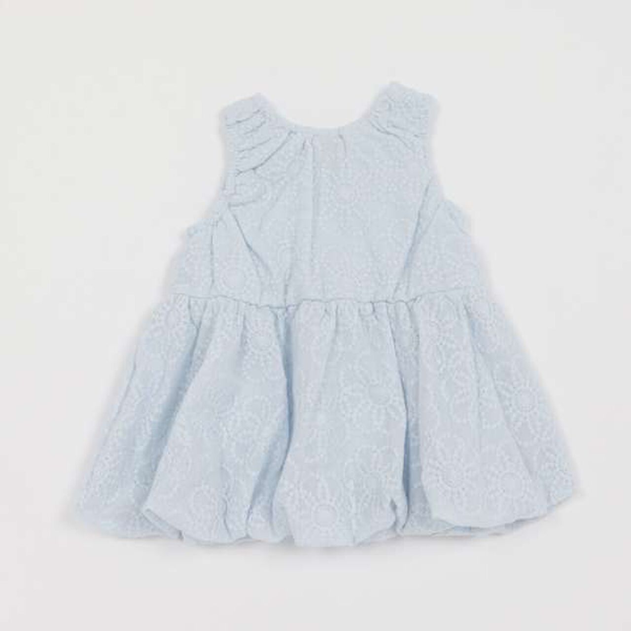 Lace Balloon One-Piece Dress,Sax blue, large image number 1