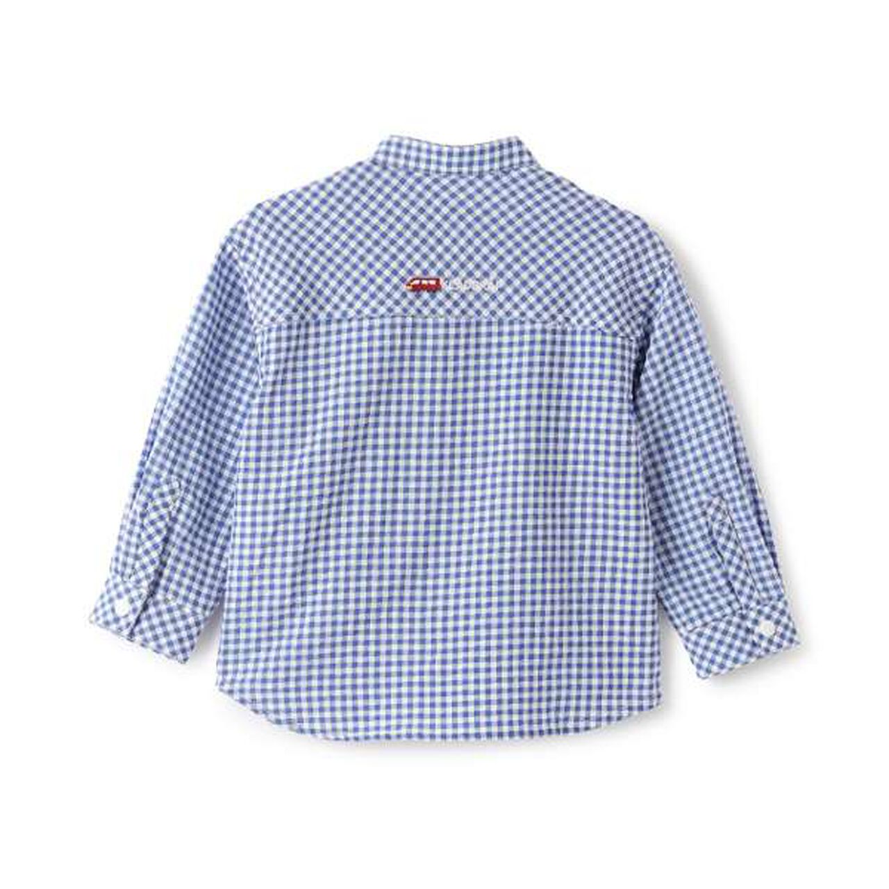 Train Band Collar Long-Sleeve Shirt,Gray, large image number 1