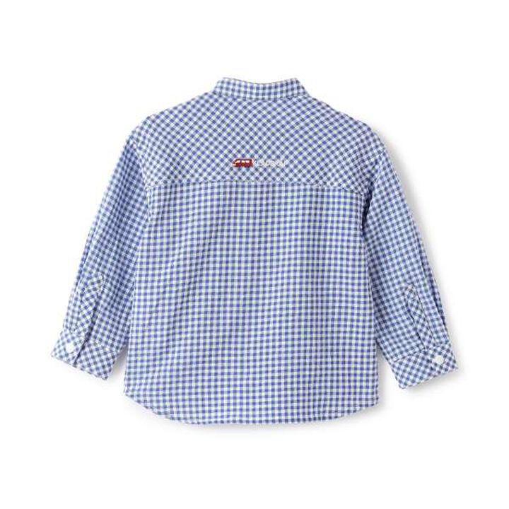 Train Band Collar Long-Sleeve Shirt,Gray, medium image number 1