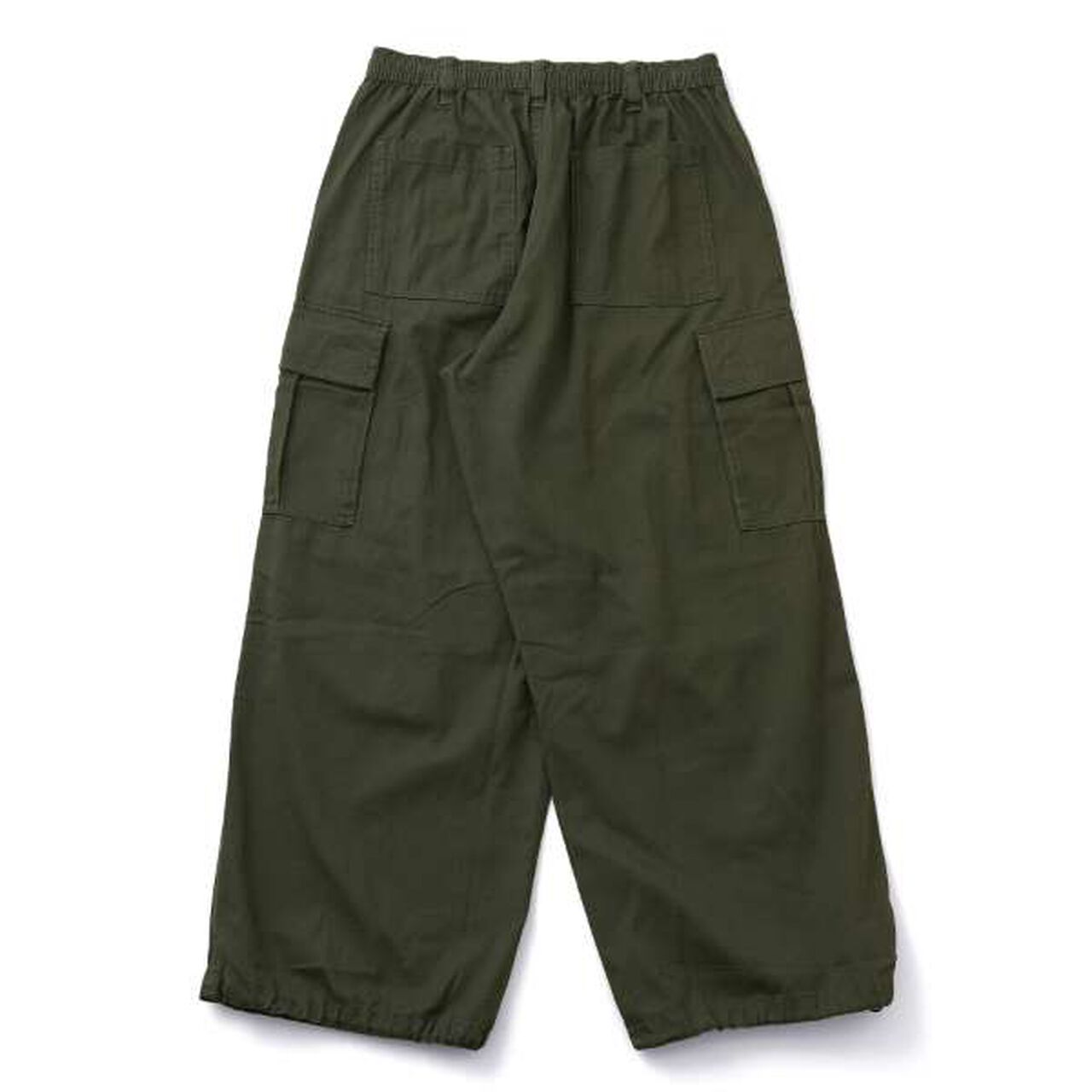 Cotton Twill Wide Cargo Pants,Khaki, large image number 9