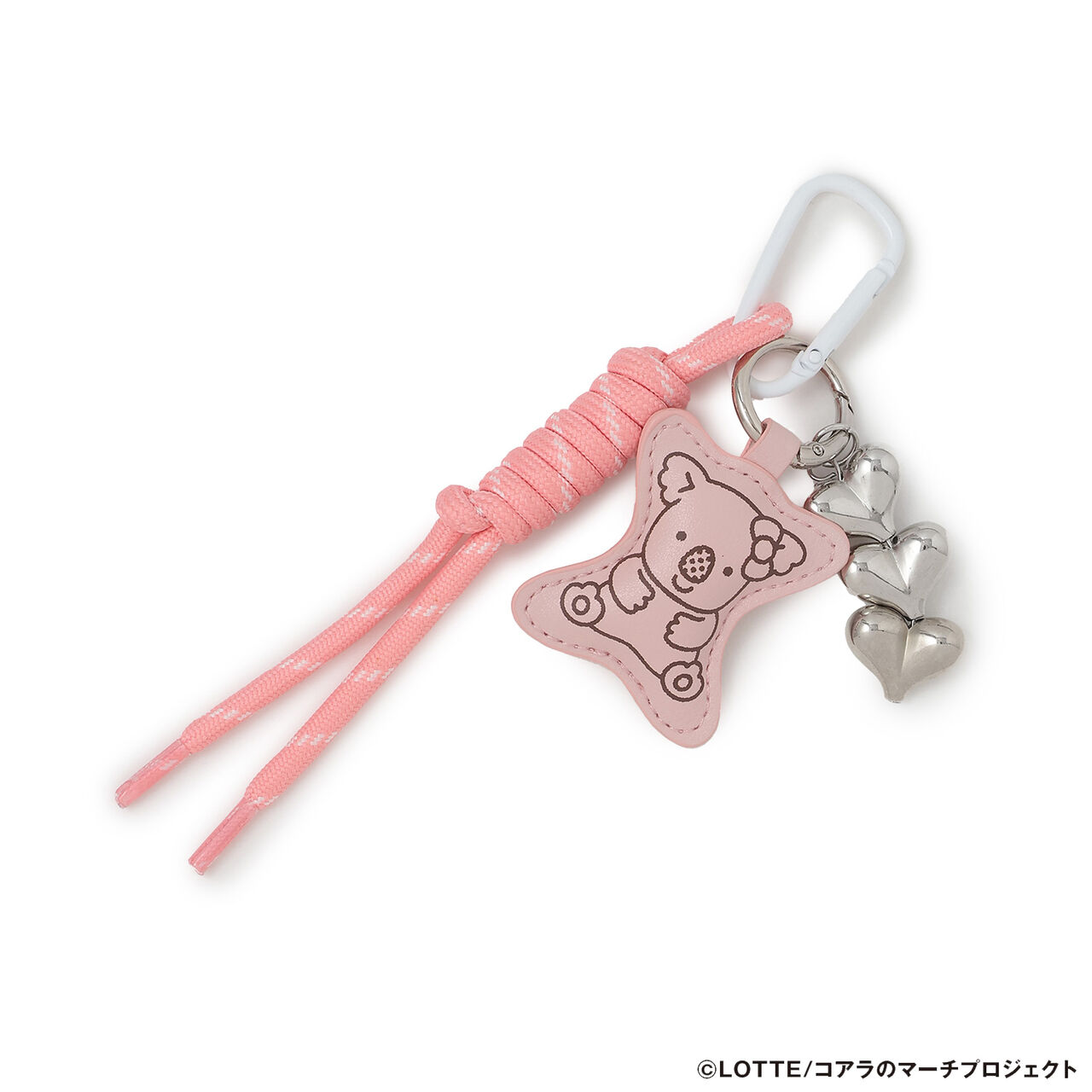 Koala March Faux Leather Motif Charm,Pink, large image number 0