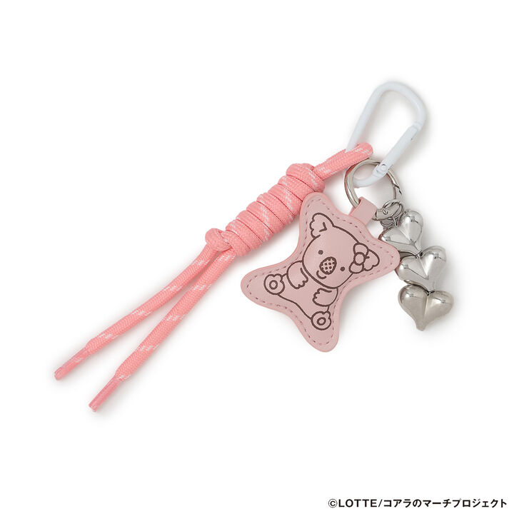 Koala March Faux Leather Motif Charm,Pink, medium image number 0
