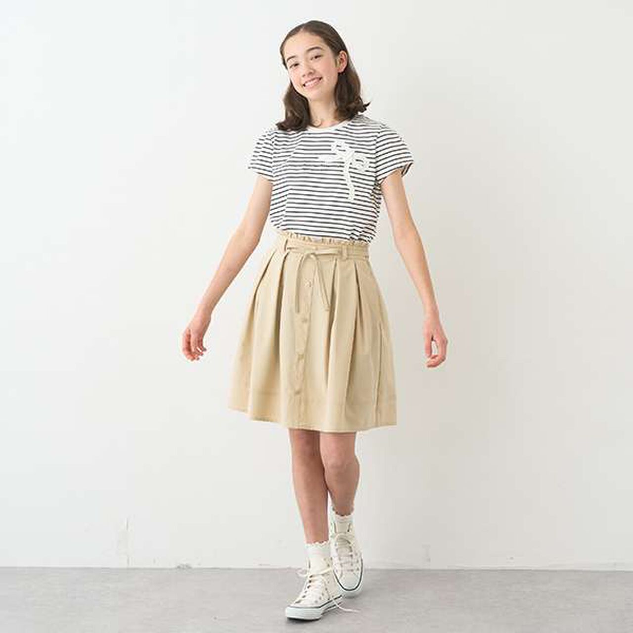 Ribbon Tulle Skirt,Black, large image number 18