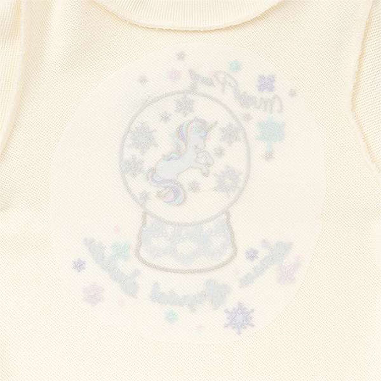 Tulle Sleeve Unicorn Sweater,Ivory, large image number 4