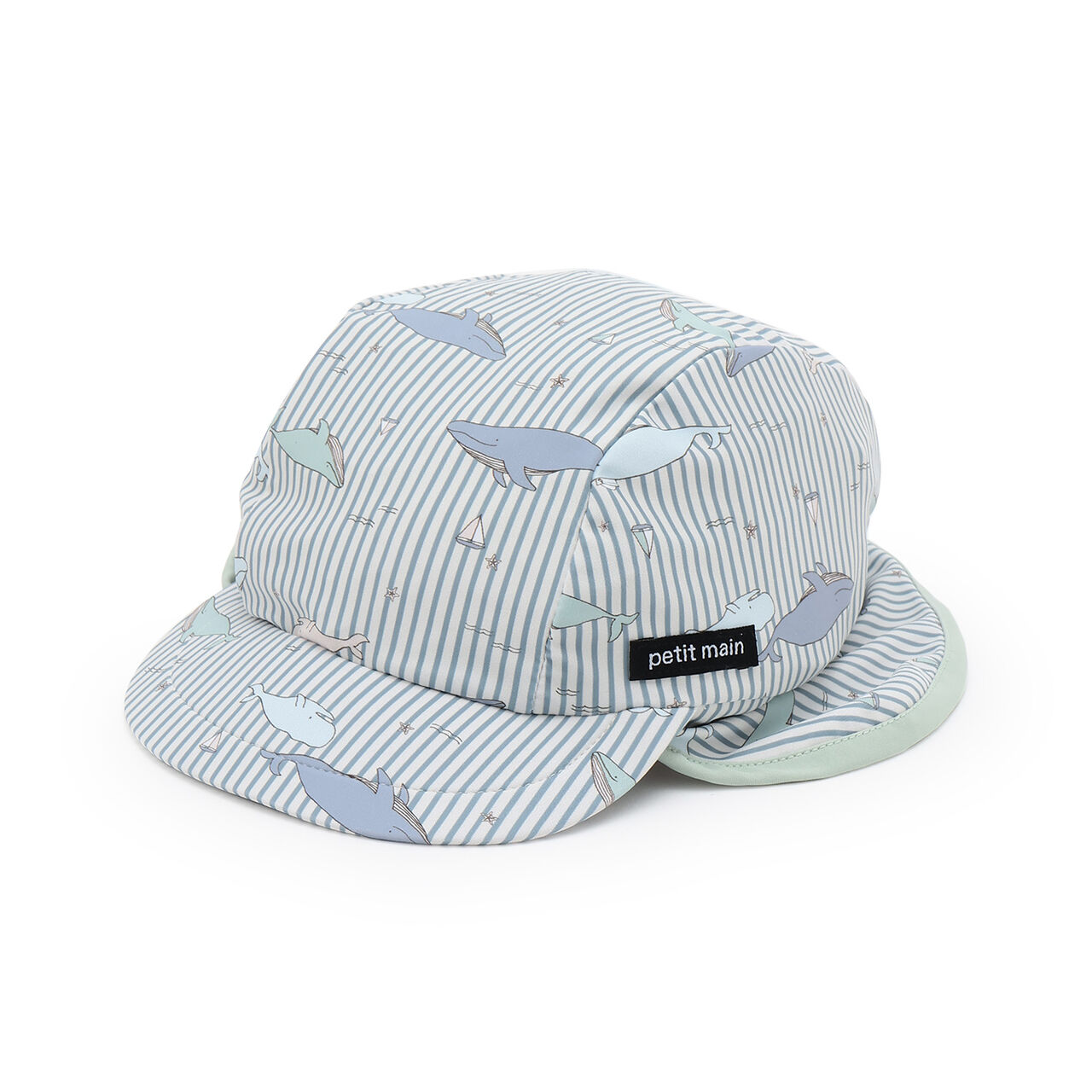 [SWIM] All-Over Pattern Sun Protection Swim Cap,Turquoise, large image number 2