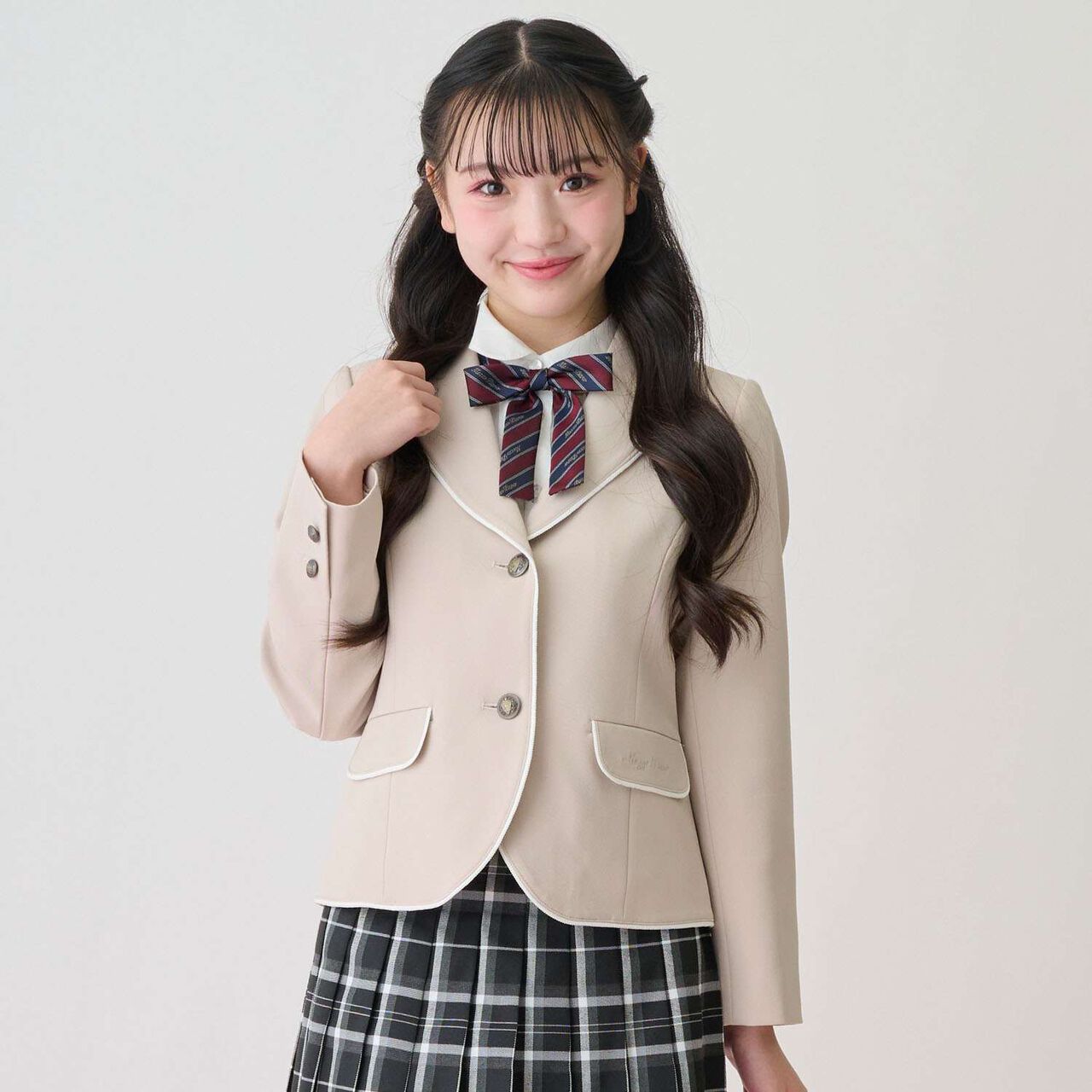 Piping Jacket,Beige, large image number 0