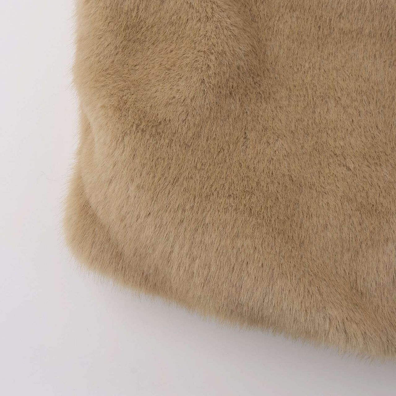 Double Zipper Faux Fur Bomber Jacket,Off white, large image number 18