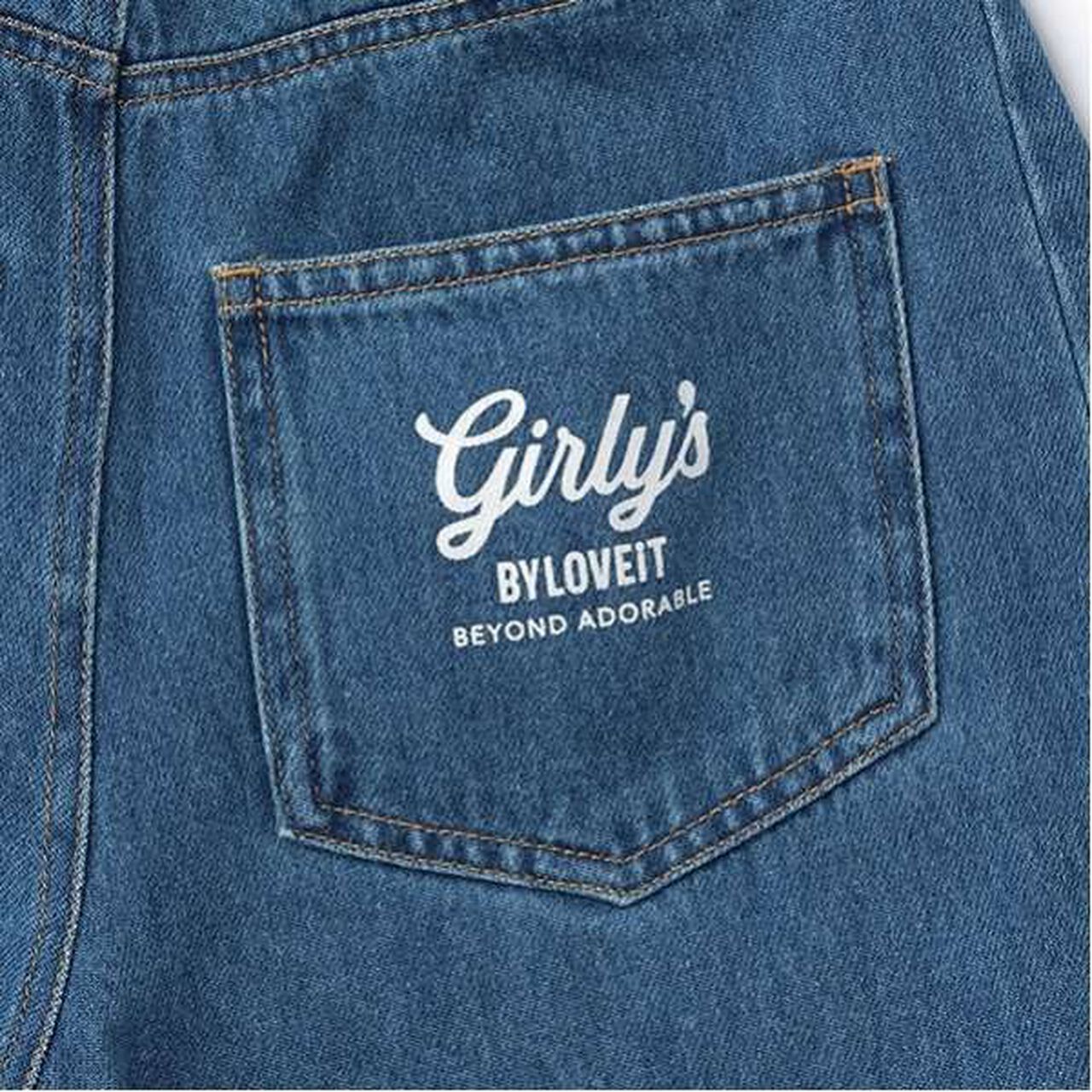 Denim Pants with Suspenders,Navy, large image number 14