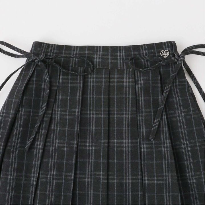 Pleated Skirt & Flared Pants Set,Gray, medium image number 4