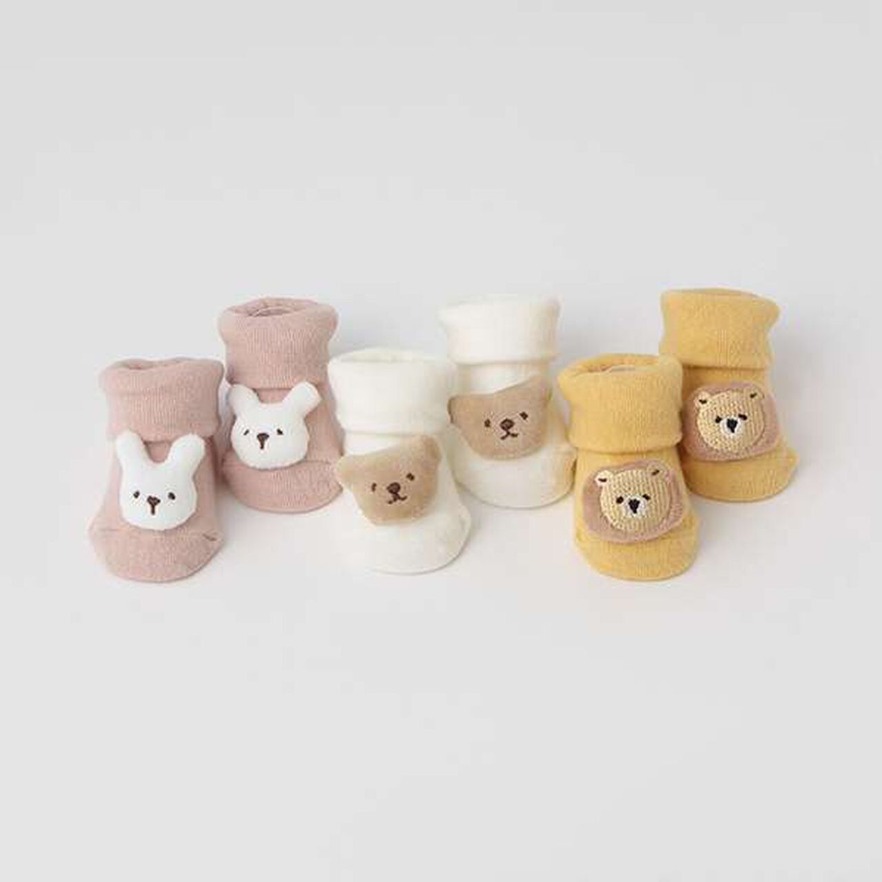 Animal Motif Cup Socks,Mustard, large image number 2