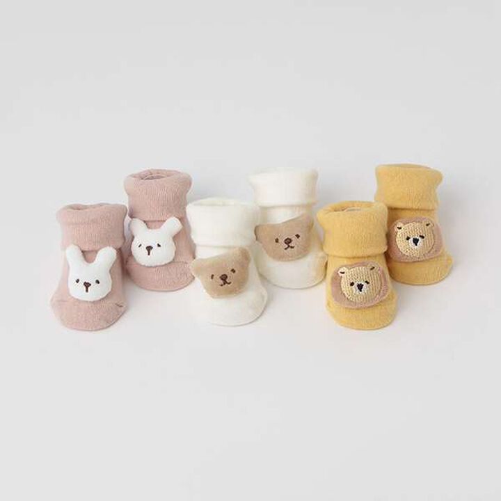 Animal Motif Cup Socks,Mustard, medium image number 2