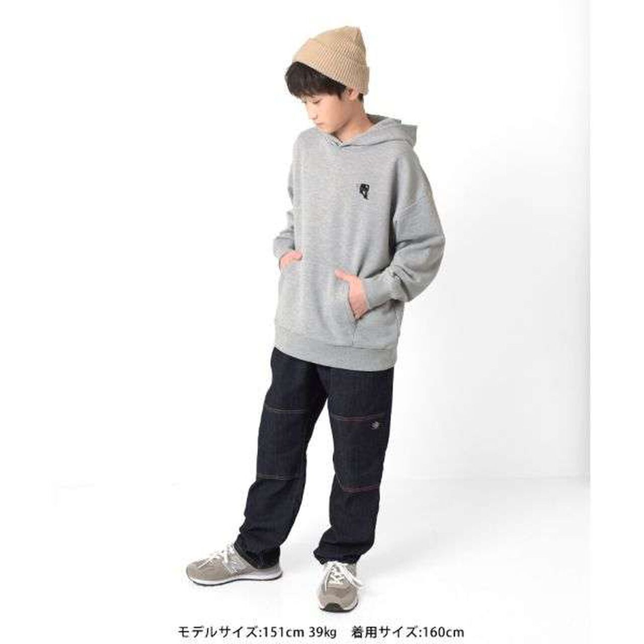 Fleece Skater Embroidery Big Parka,Milky white, large image number 15