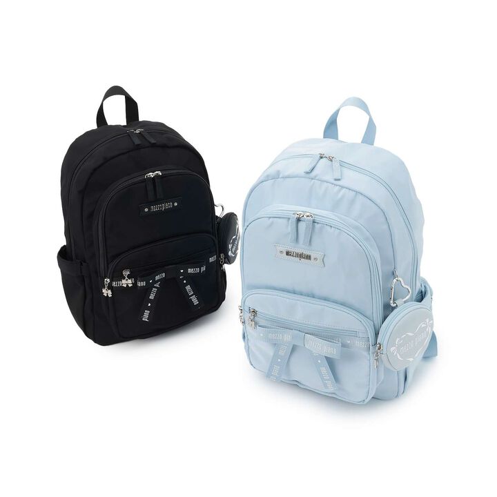 Large Logo Ribbon Backpack with Pouch - Approx. 23L Capacity,Sax blue, medium image number 4