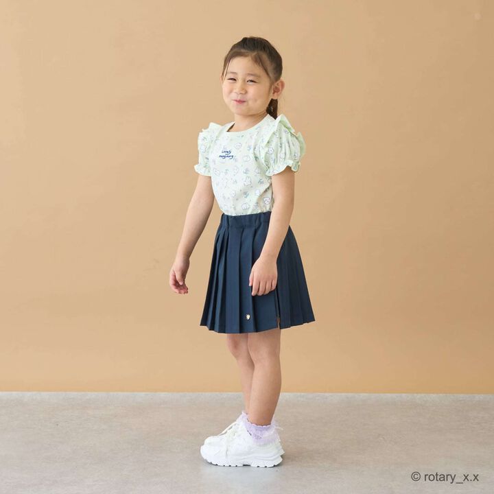 100% Cotton Lovely Monmon Quick-Dry UV Puff Sleeve All-Over Print T-Shirt,Yellow green, medium image number 19