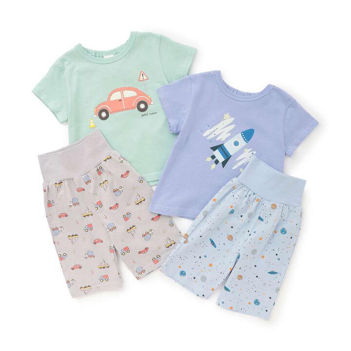 Hikaru Boys Short-Sleeve Pajamas,Blue, medium image number 16