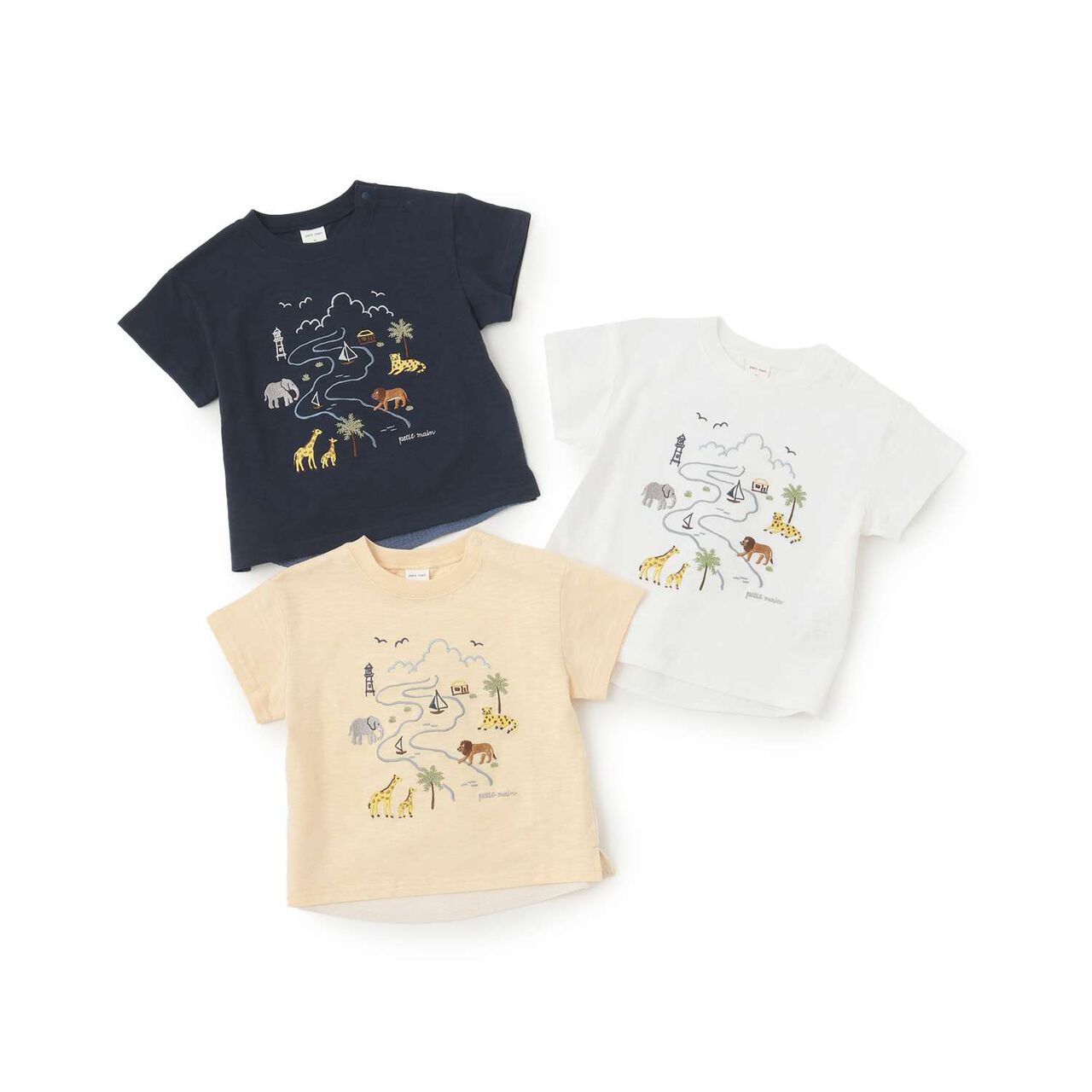 Safari Embroidered Short Sleeve T-Shirt,Ink blue, large image number 11