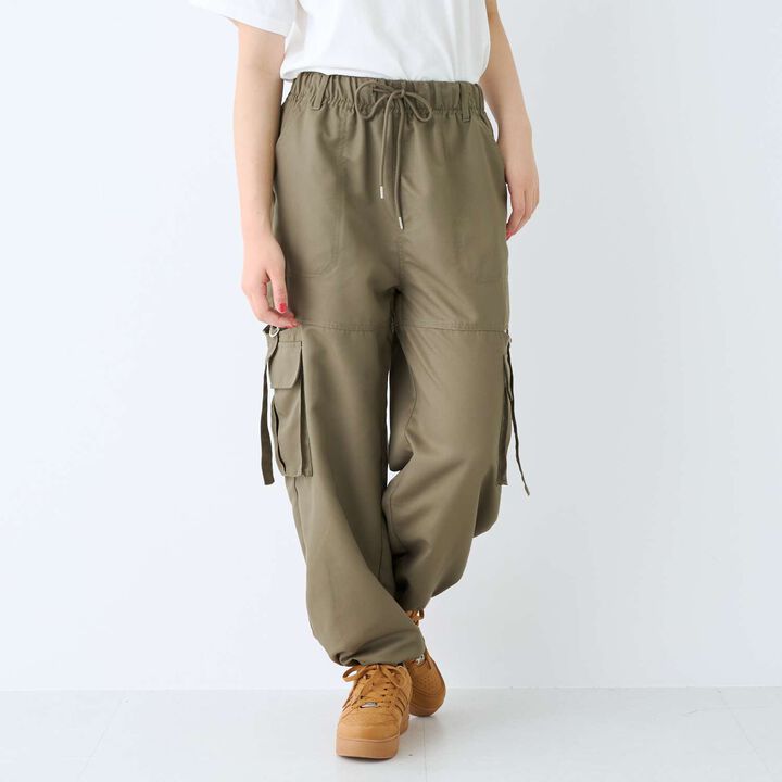[LTXC / Quick-Dry Absorbent / Comfort] Slit Belt Cargo Pants,Khaki, medium image number 2