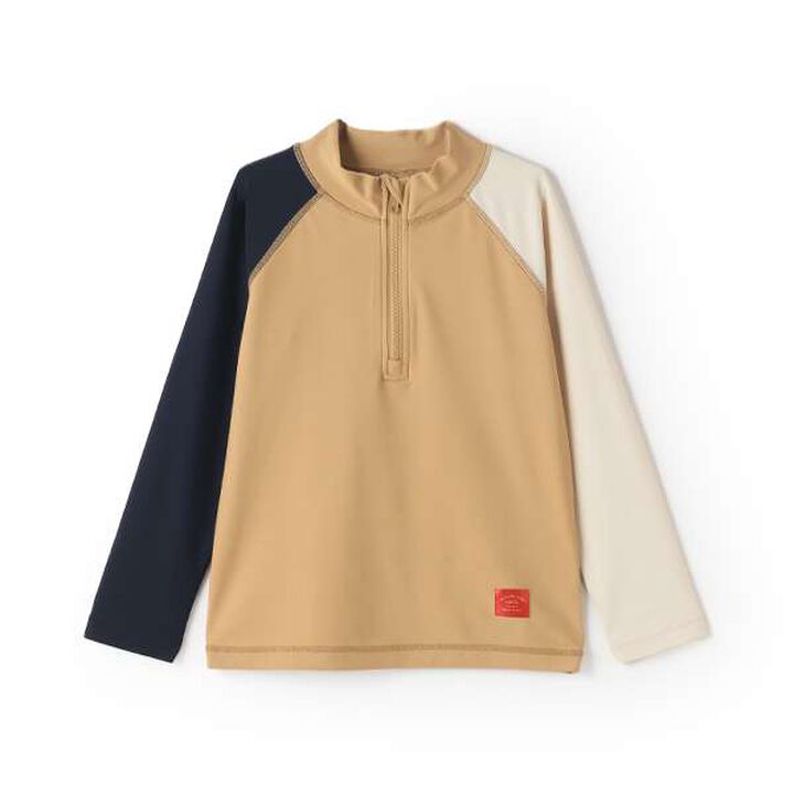 [SWIM] Half-Zip Rash Guard,Light blue, medium image number 21