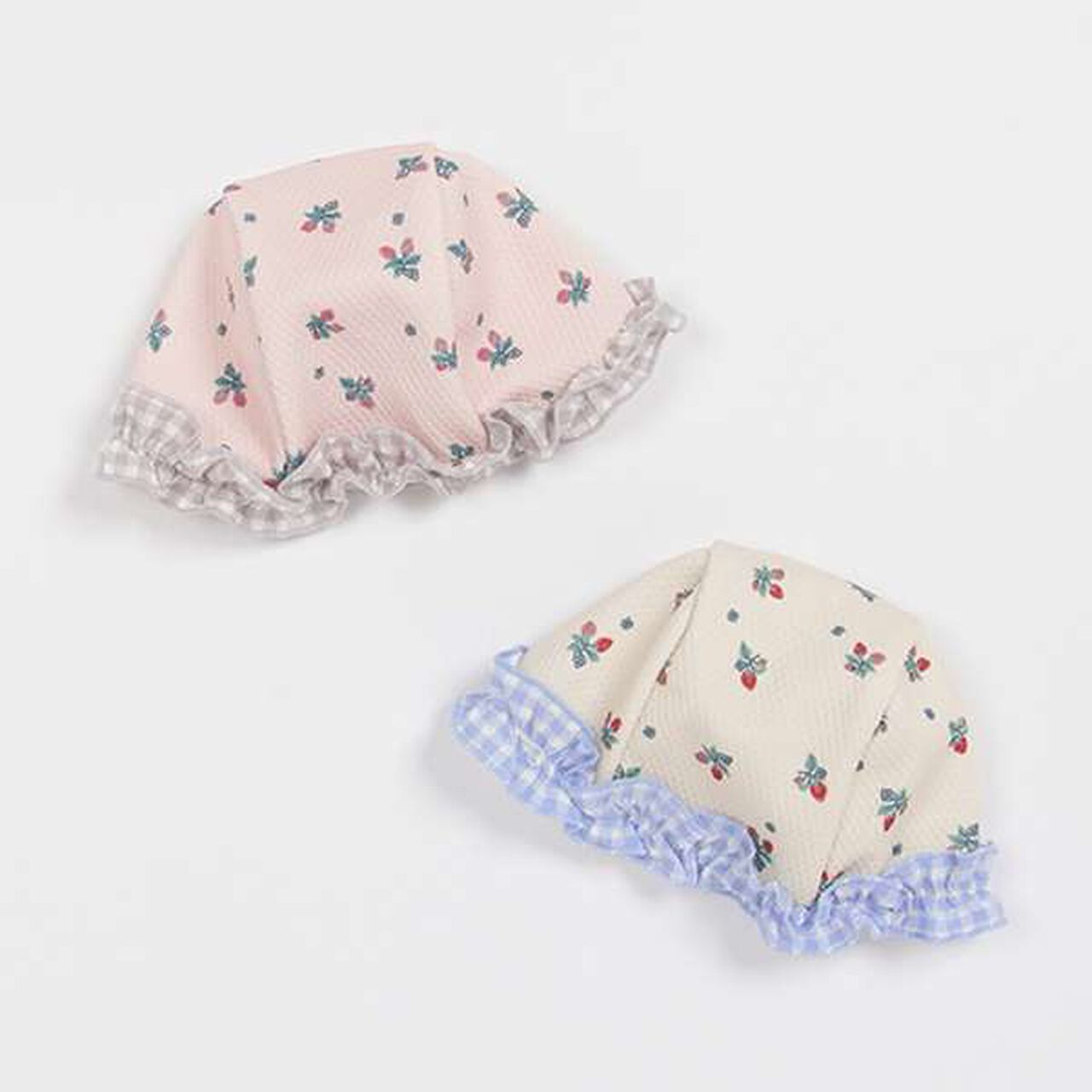 [SWIM] Small Floral Pattern Swim Cap,Ivory, large image number 4