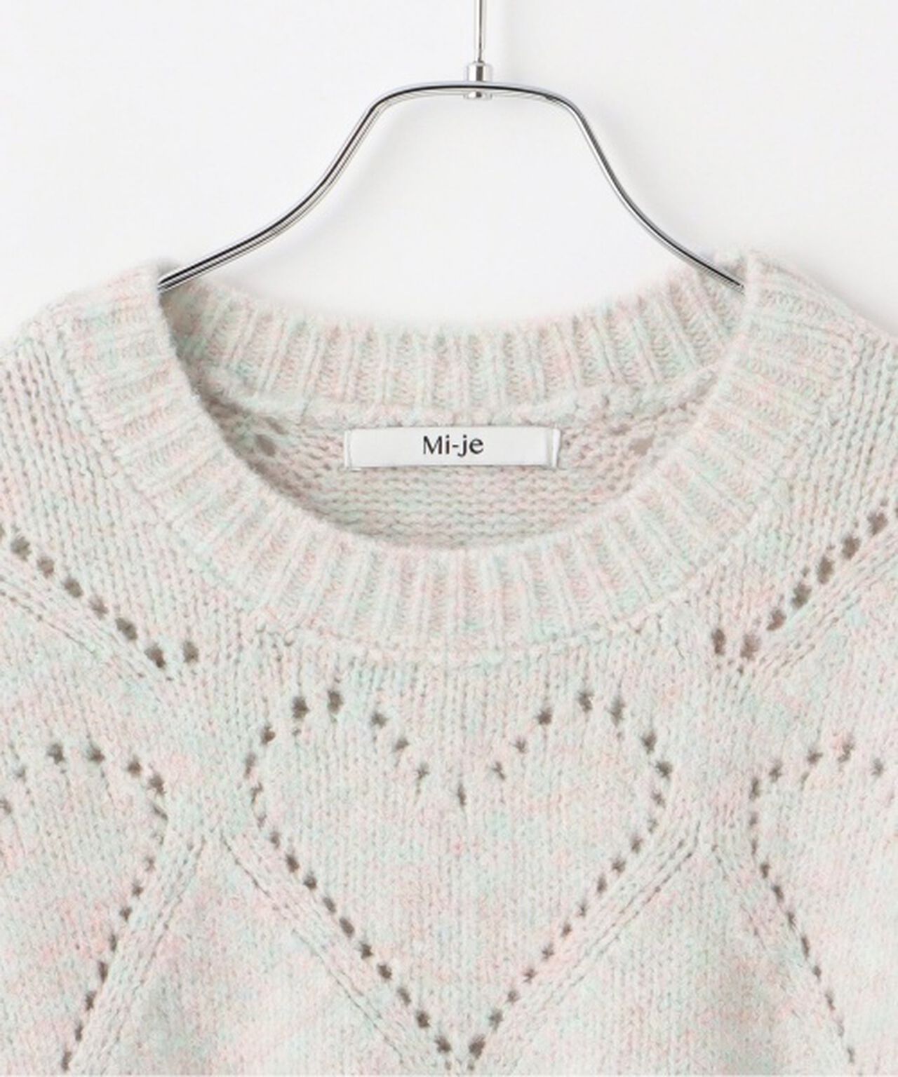 Heart Knit Mix Loose Knitwear [Korean Fashion],Red, large image number 6