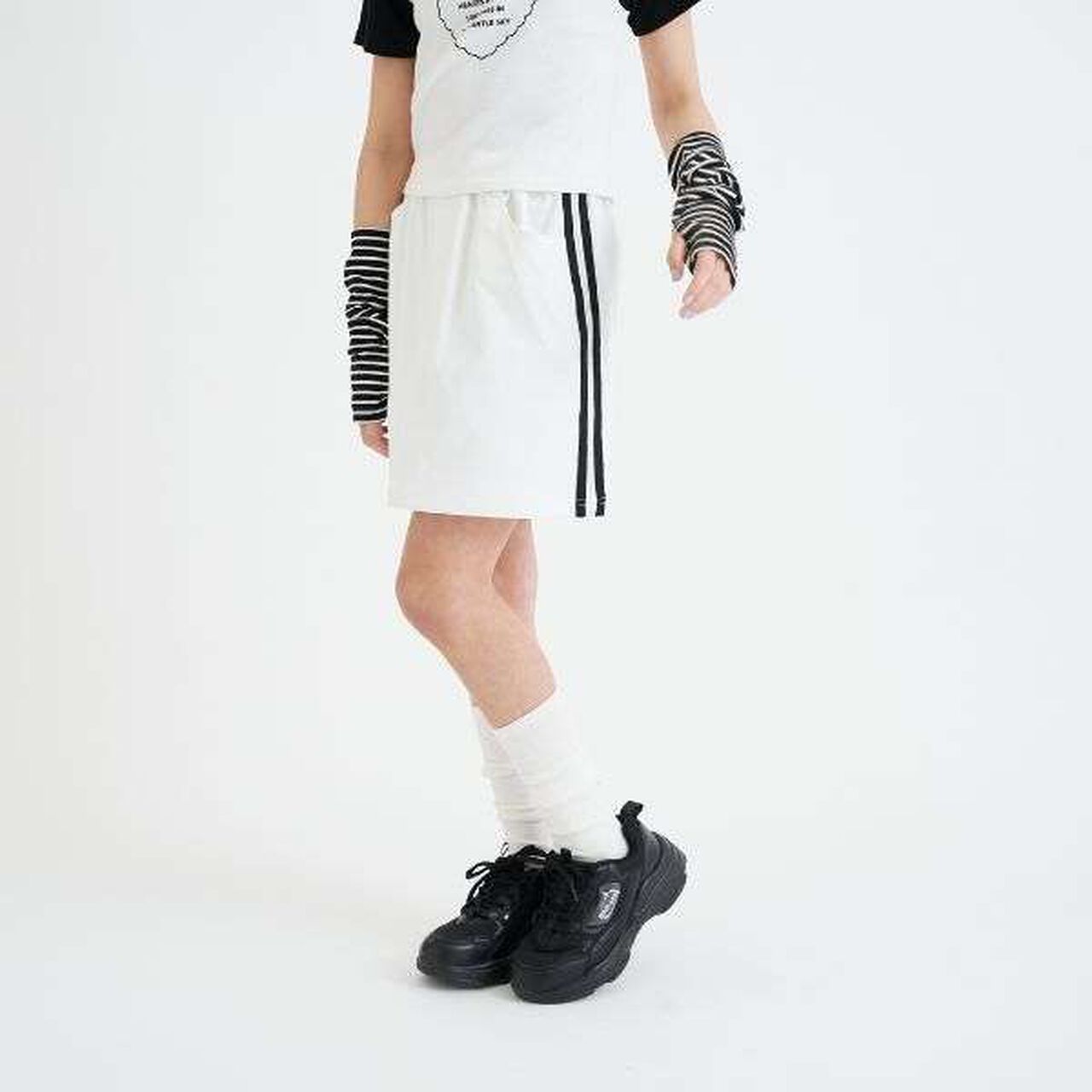 Line Stretch A-Line Skirt,Sax blue, large image number 17