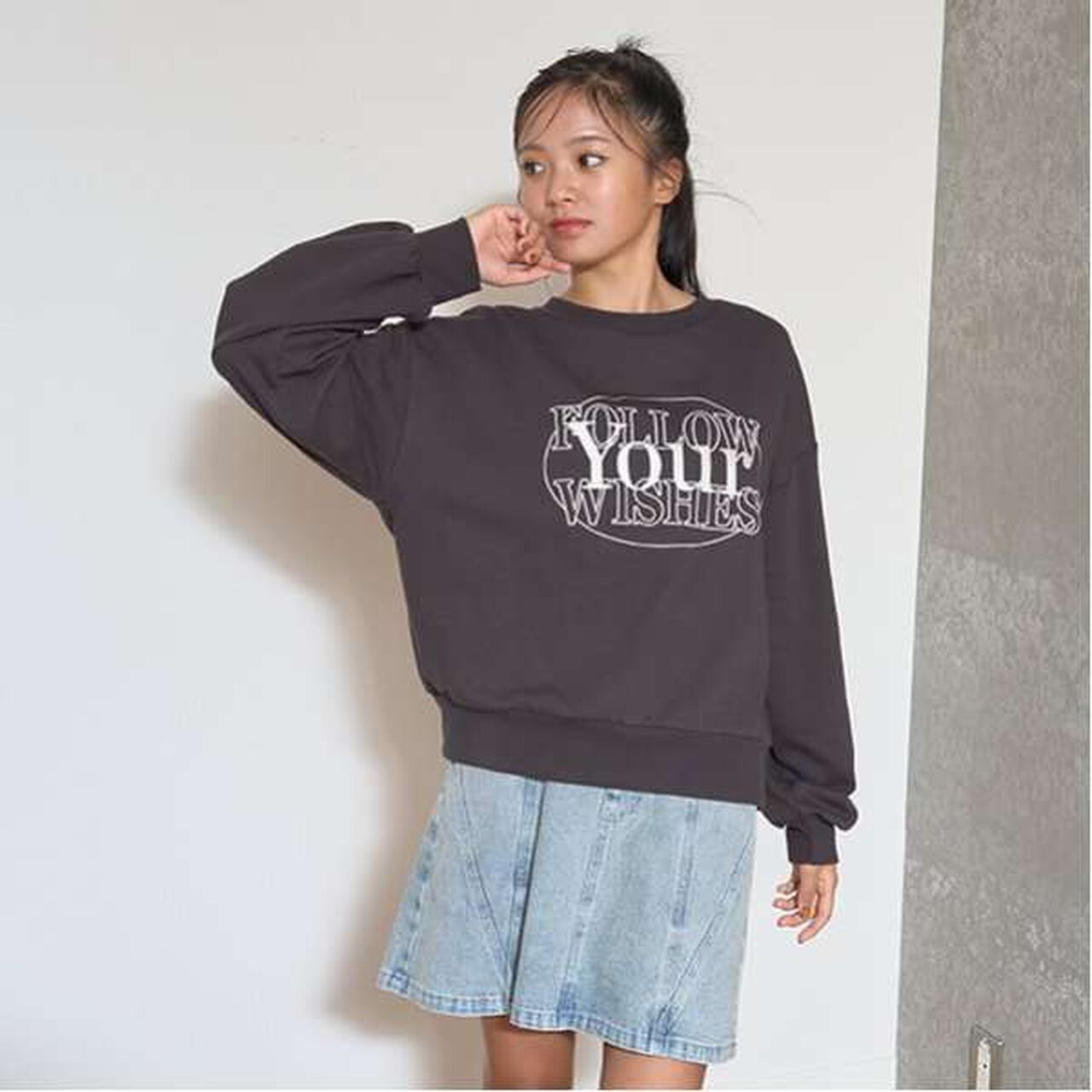 Circle Embroidery Pullover,Emerald green, large image number 7