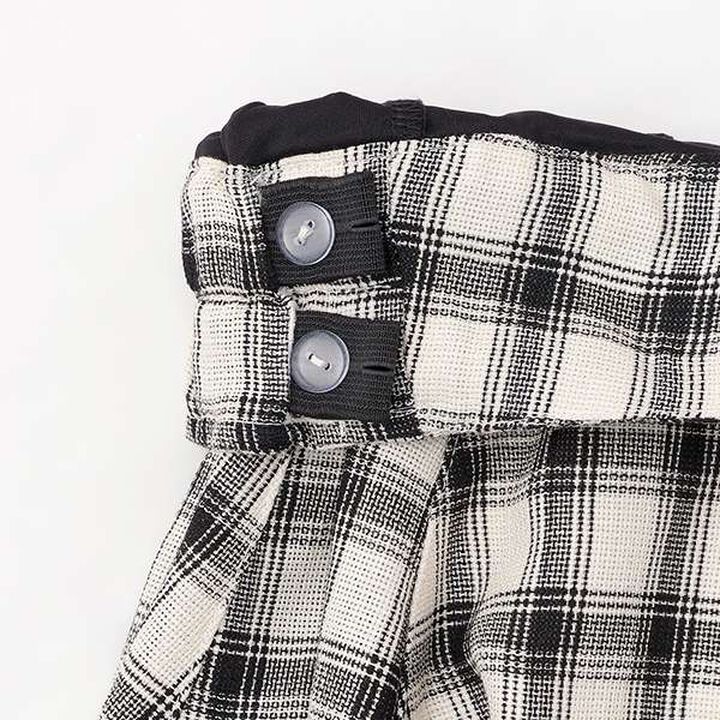 Assorted Material Irregular Hem Skirt with Shorts,Black, medium image number 5